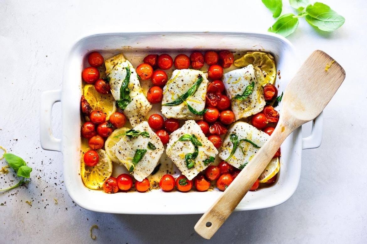 Cod with Tomato Herb Sauce - Zweben E