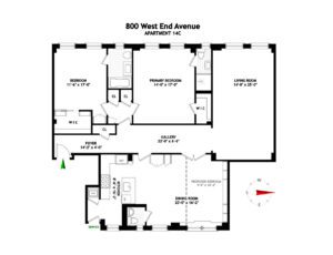 800 W End Ave #14C floorplan