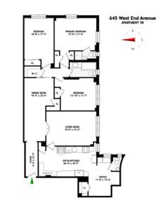 645 W End Ave #5B floorplan
