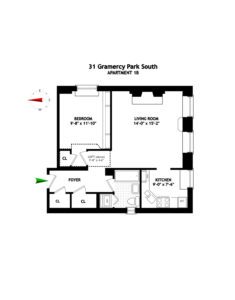 800 W End Ave #14C floorplan