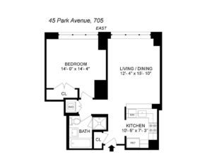 45 Park Ave #705 floorplan