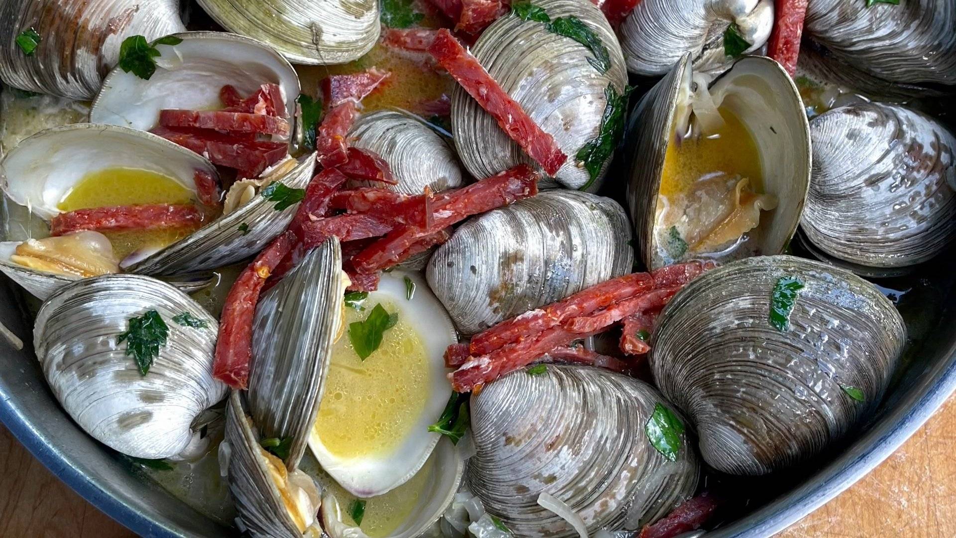 Clams with Soppressata