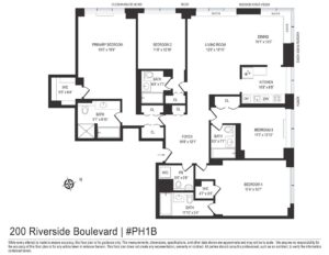Zweben Team-Top Upper West Side Realtor-200 Riverside Blvd PH #1B-floorplan